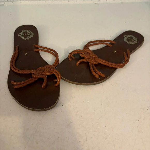 🛍️3/$30 Ecoté women’s braided strappy‎ sandal in size  7 - Picture 4 of 9